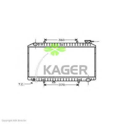 Радиатор, охлаждение двигателя KAGER 310264