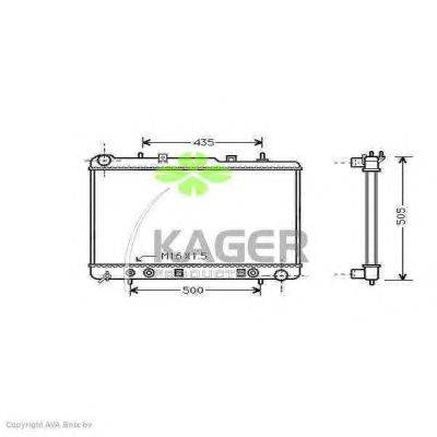 Радиатор, охлаждение двигателя KAGER 310306