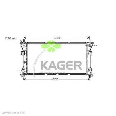 Радиатор, охлаждение двигателя KAGER 310360