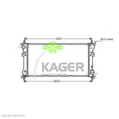 Радиатор, охлаждение двигателя KAGER 310362