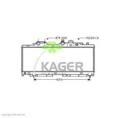 Радиатор, охлаждение двигателя KAGER 31-0407