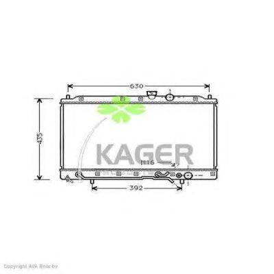 Радиатор, охлаждение двигателя KAGER 31-0690