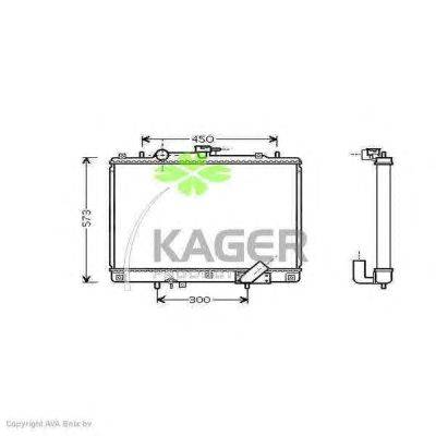 Радиатор, охлаждение двигателя KAGER 31-0693