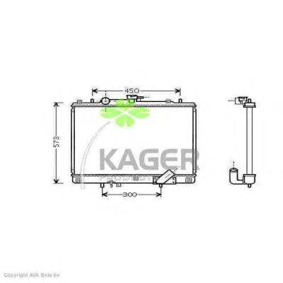 Радиатор, охлаждение двигателя KAGER 31-0696