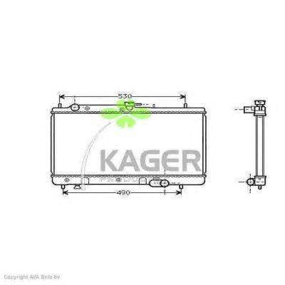 Радиатор, охлаждение двигателя KAGER 310713