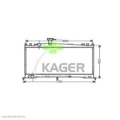 Радиатор, охлаждение двигателя KAGER 31-0730