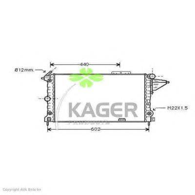 Радиатор, охлаждение двигателя KAGER 310756