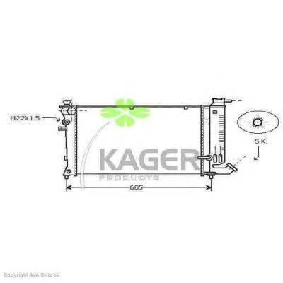 Радиатор, охлаждение двигателя KAGER 31-0859
