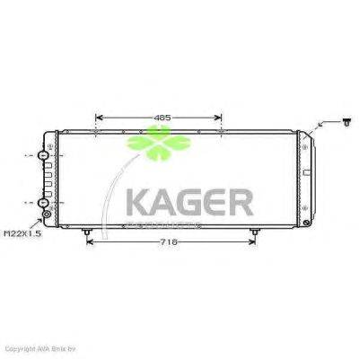 Радиатор, охлаждение двигателя KAGER 31-0866