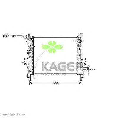Радиатор, охлаждение двигателя KAGER 310953