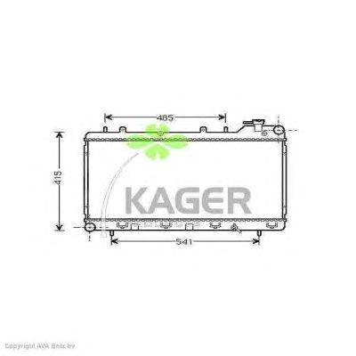 Радиатор, охлаждение двигателя KAGER 311022