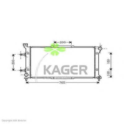 Радиатор, охлаждение двигателя KAGER 31-1029