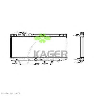Радиатор, охлаждение двигателя KAGER 311126