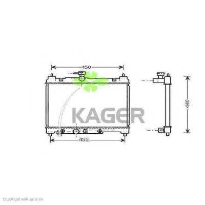 Радиатор, охлаждение двигателя KAGER 31-1128