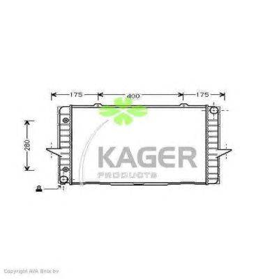 Радиатор, охлаждение двигателя KAGER 31-1156