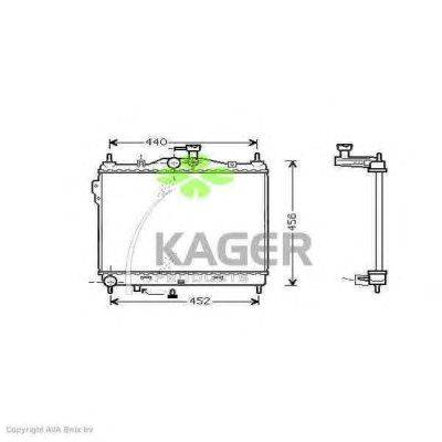 Радиатор, охлаждение двигателя KAGER 31-1257