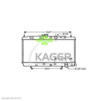 Радиатор, охлаждение двигателя KAGER 31-1281