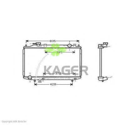 Радиатор, охлаждение двигателя KAGER 31-1304