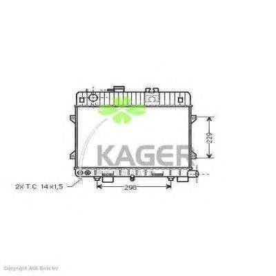 Радиатор, охлаждение двигателя KAGER 31-1352