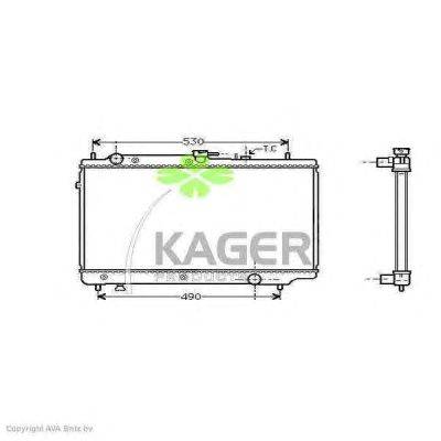 Радиатор, охлаждение двигателя KAGER 31-1407