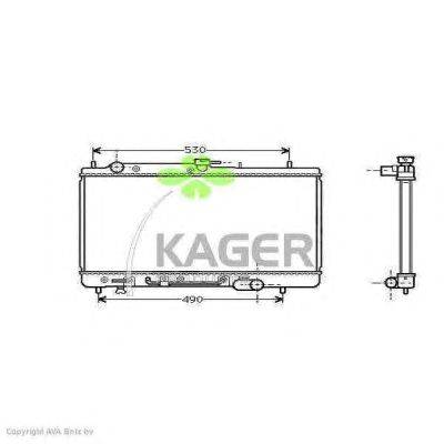 Радиатор, охлаждение двигателя KAGER 31-1411
