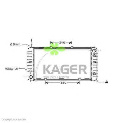 Радиатор, охлаждение двигателя KAGER 31-1599