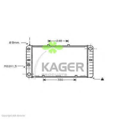 Радиатор, охлаждение двигателя KAGER 31-1600