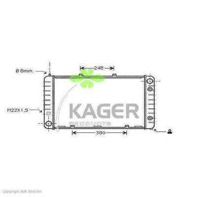 Радиатор, охлаждение двигателя KAGER 31-1601