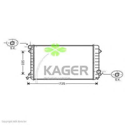 Радиатор, охлаждение двигателя KAGER 31-1766