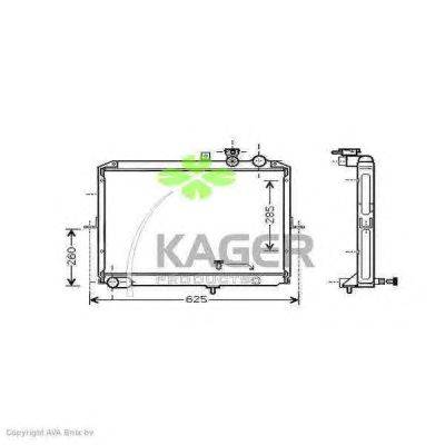 Радиатор, охлаждение двигателя KAGER 311828