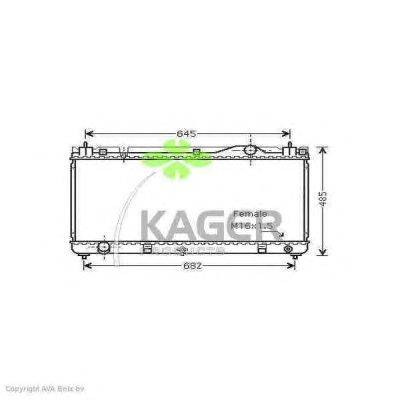 Радиатор, охлаждение двигателя KAGER 311876