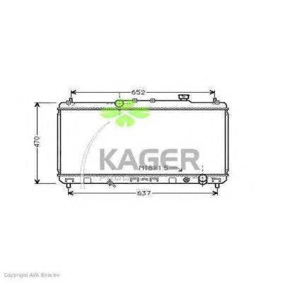 Радиатор, охлаждение двигателя KAGER 31-1878