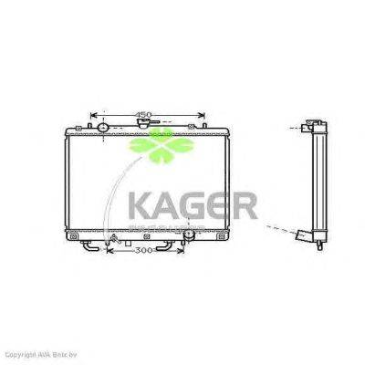 Радиатор, охлаждение двигателя KAGER 311945