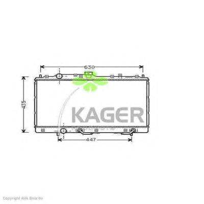 Радиатор, охлаждение двигателя KAGER 312019