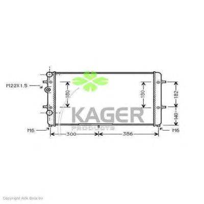 Радиатор, охлаждение двигателя KAGER 31-2026