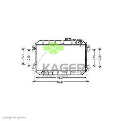 Радиатор, охлаждение двигателя KAGER 31-2060