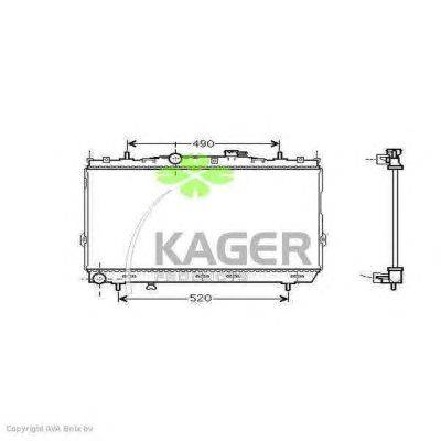 Радиатор, охлаждение двигателя KAGER 312078
