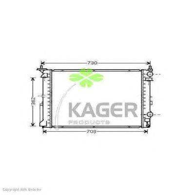 Радиатор, охлаждение двигателя KAGER 31-2221