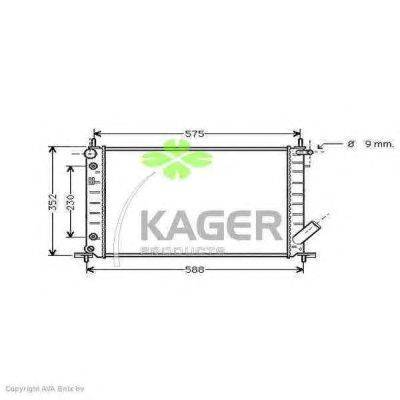 Радиатор, охлаждение двигателя KAGER 31-2260