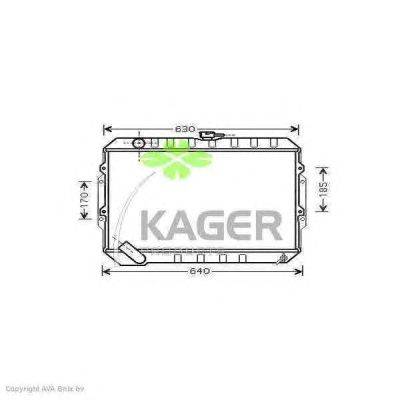 Радиатор, охлаждение двигателя KAGER 312304