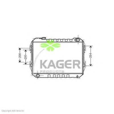Радиатор, охлаждение двигателя KAGER 312384