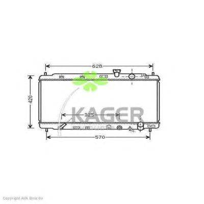 Радиатор, охлаждение двигателя KAGER 31-2400