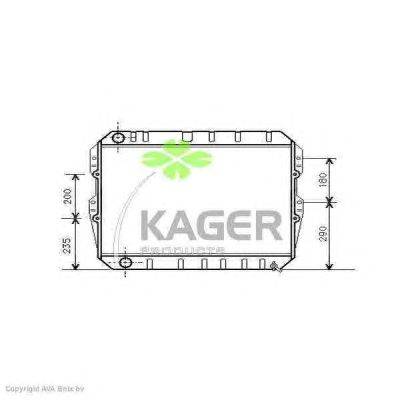 Радиатор, охлаждение двигателя KAGER 312522