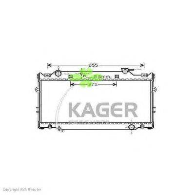 Радиатор, охлаждение двигателя KAGER 31-2545