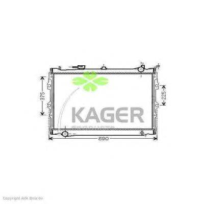 Радиатор, охлаждение двигателя KAGER 31-2619