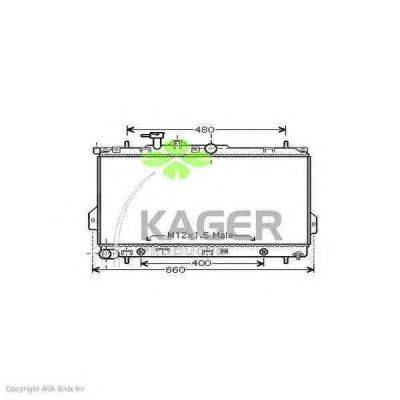 Радиатор, охлаждение двигателя KAGER 31-2671