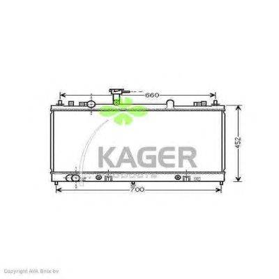 Радиатор, охлаждение двигателя KAGER 31-2680