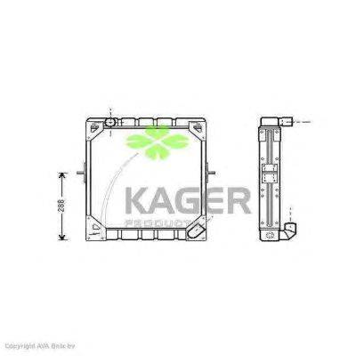 Радиатор, охлаждение двигателя KAGER 312777