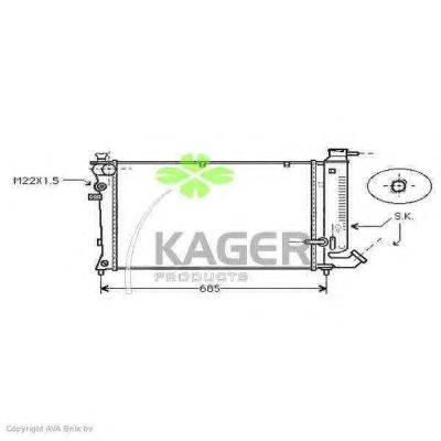 Радиатор, охлаждение двигателя KAGER 31-2800