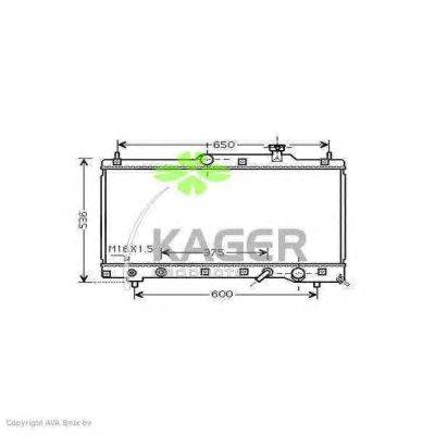 Радиатор, охлаждение двигателя KAGER 312904